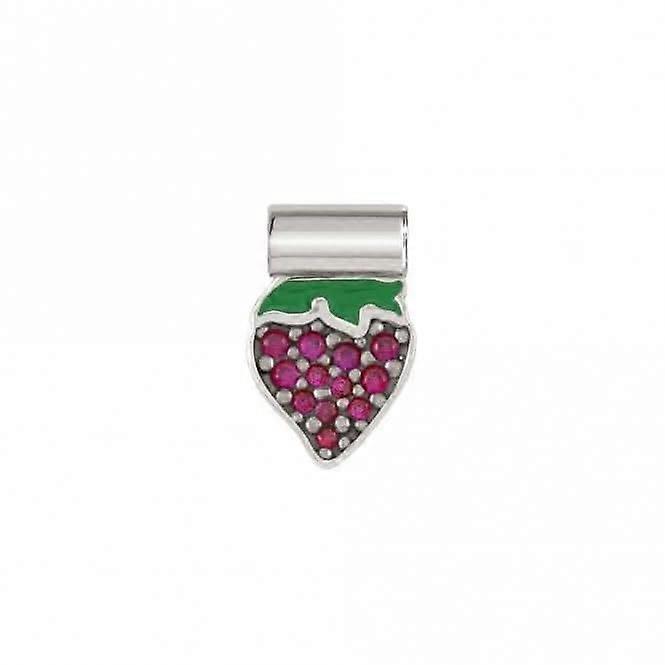 SeiMia Symbols Silver Zirconia Enamel Colored Strawberry Pendant 147124/002