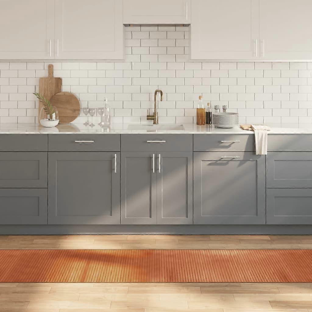 Rug Rectangular Brown 60x1000 cm Bamboo