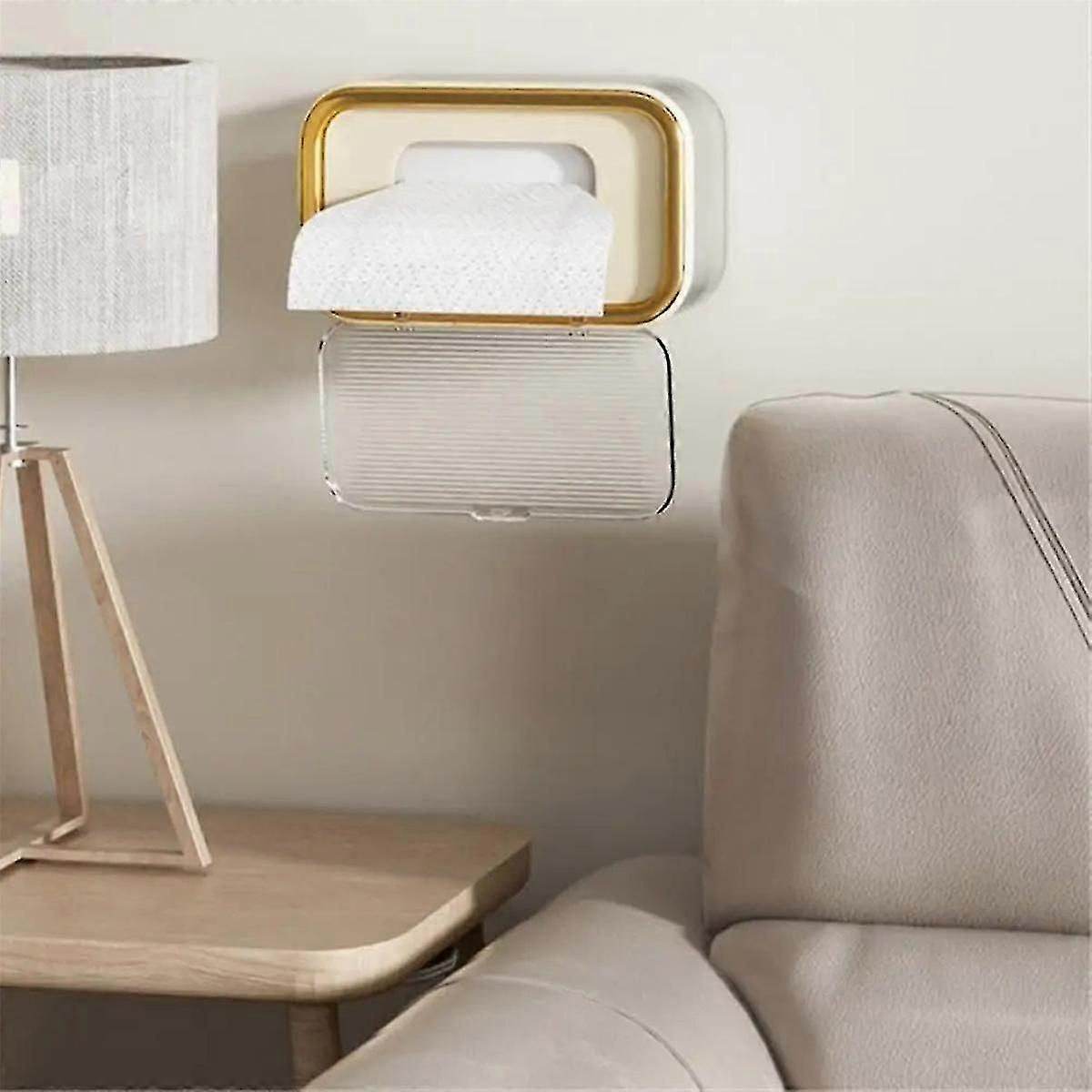 Wall-Mounted Wet Wipes Dispenser Box with Easy-Open Spring and Large Capacity