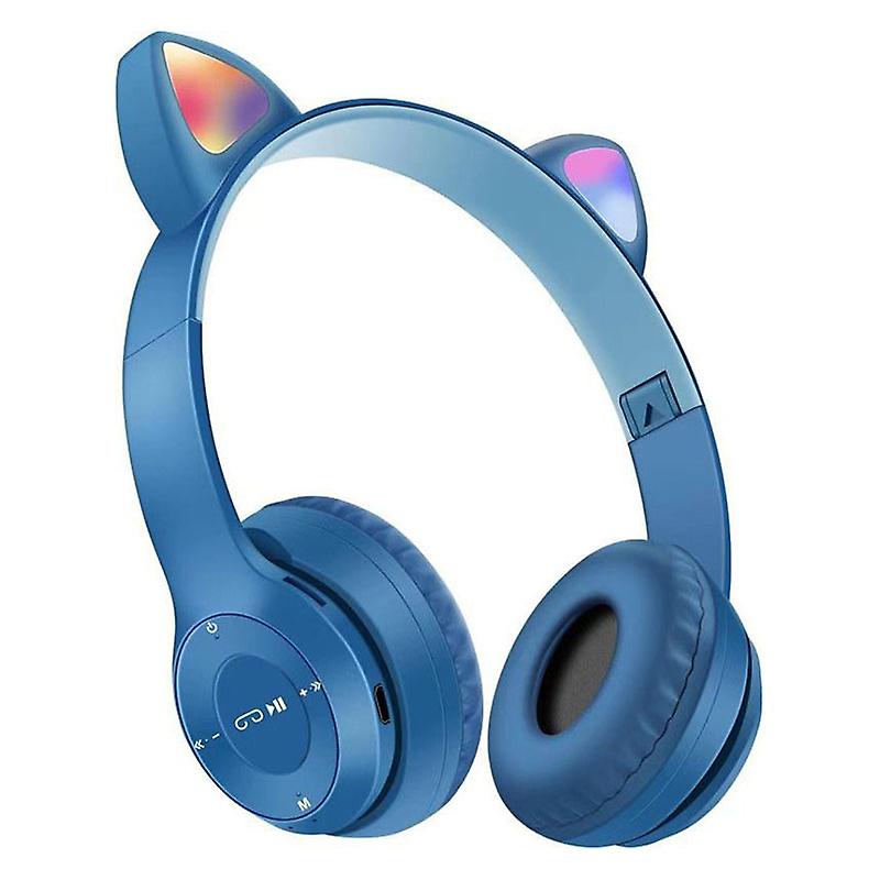 Wireless Bluetooth Headset Led Light Cat Ear Foldable Bluetooth 5.0 Game Headphones
