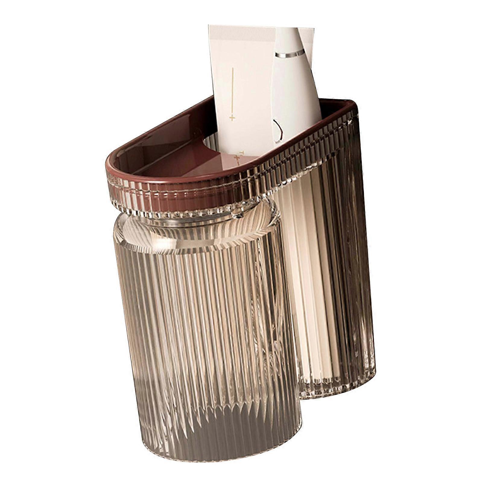 Wall Mounted Toothbrush Holder Multifunctional Cup Rack for Bathroom