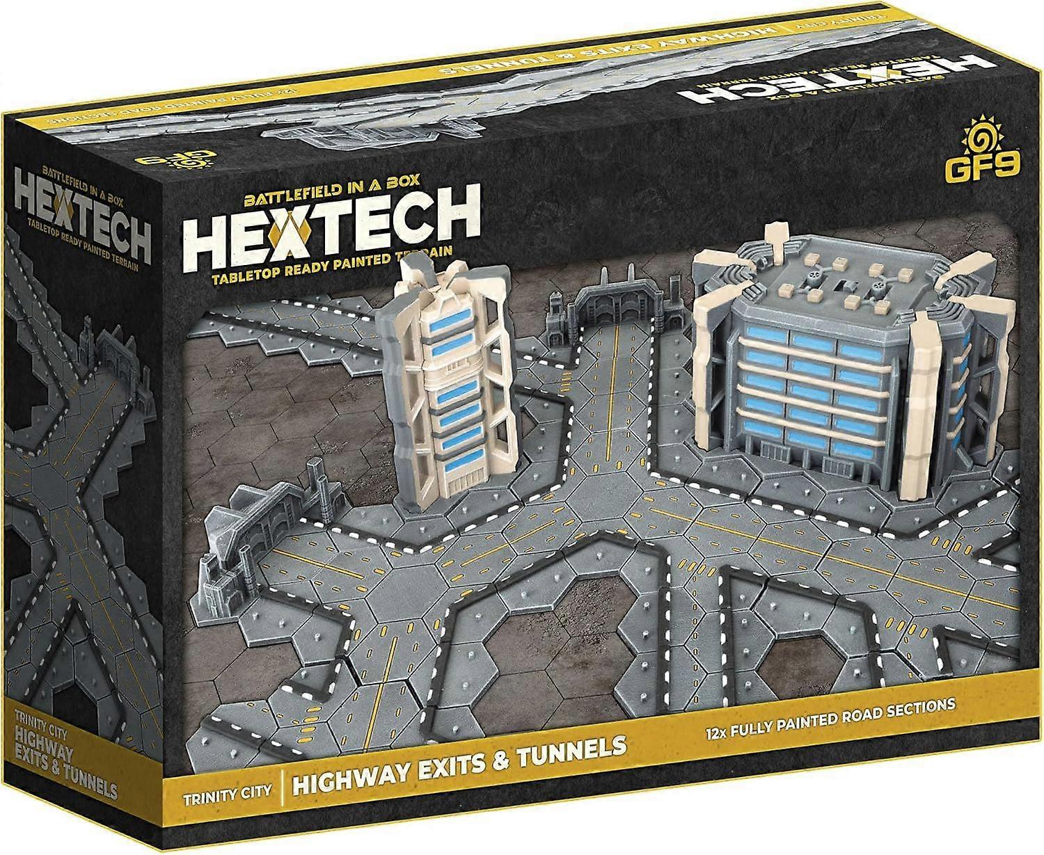 Hextech Tabletop Ready Painted Terrain Trinity City Highway Exits and Tunnels