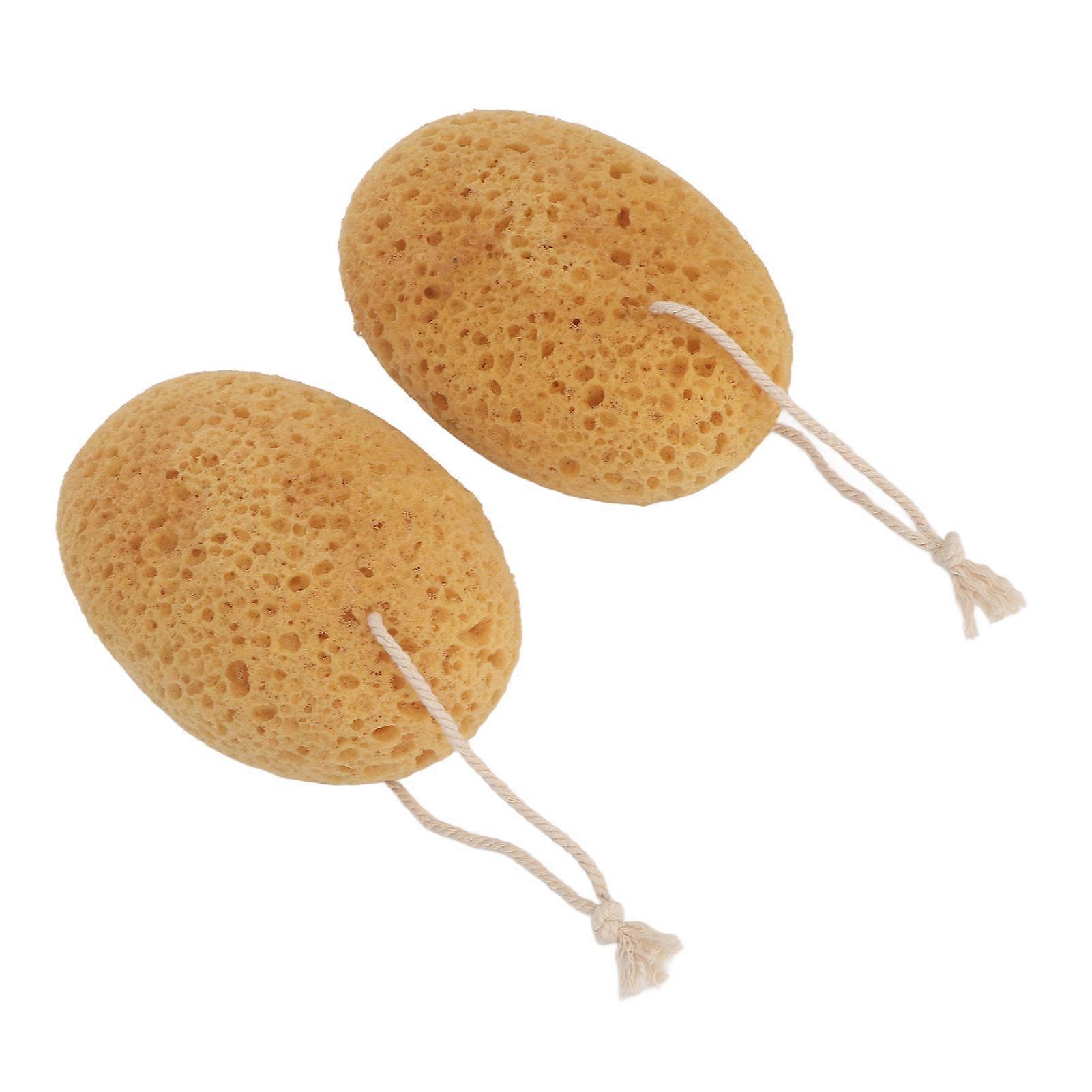 2pcs Body Scrubber Bath Exfoliating Sponge Soft Smooth Skin Rough Texture Shower Sponge 