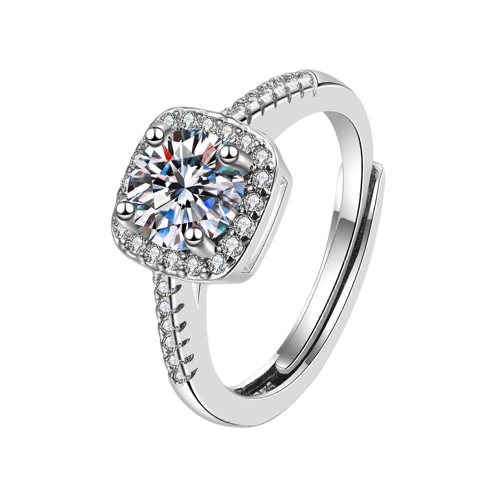 Ring Simulation Diamond Bag Opening Ring Opening Can Be Adjusted PUW0424