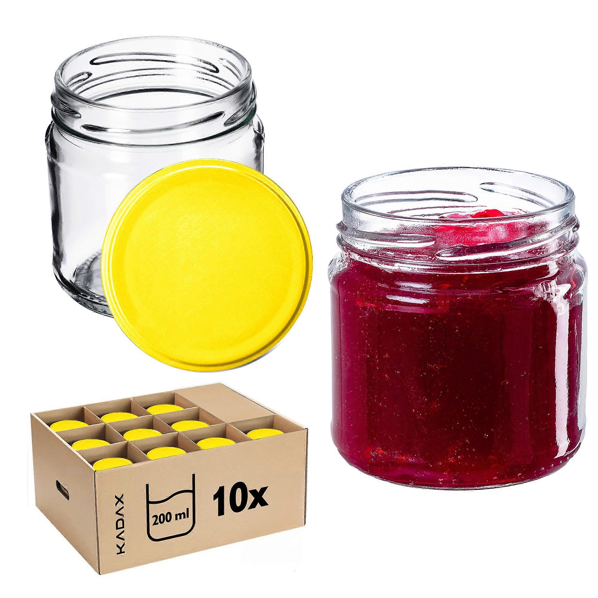 Borcan KADAX Klara 200ml pachet 10buc + capac galben