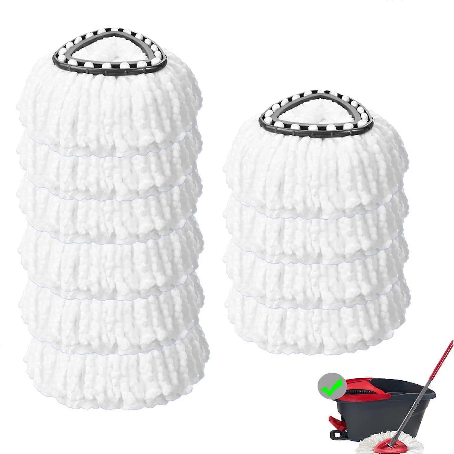 Mop Head Replacement 10 Pack 100% Microfiber Refills For O-Cedar EasyWring Spin Mop