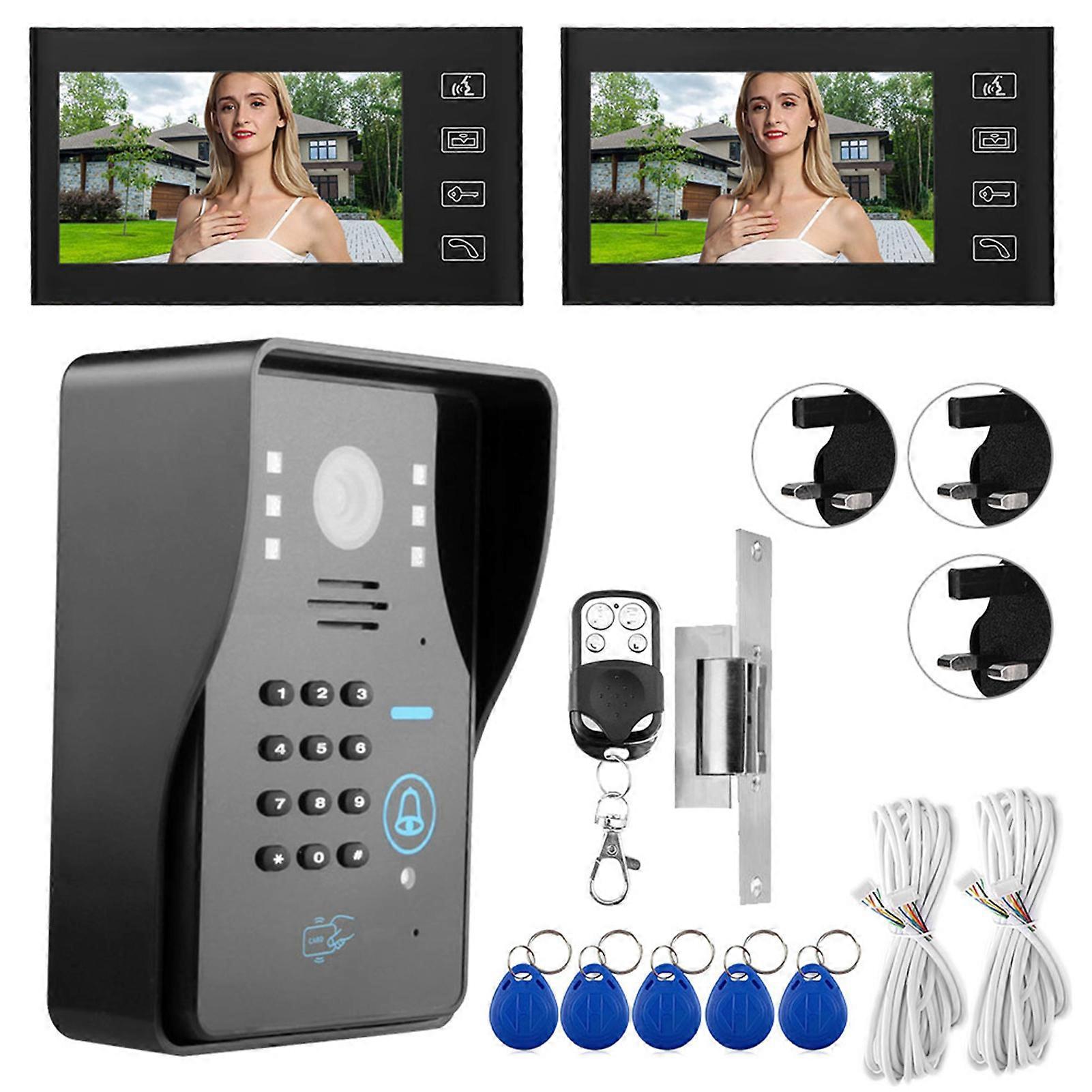 Luxury Wired Video Doorbell - Multi-Method Unlock, 7" HD, Touch Tech, Waterproof Design