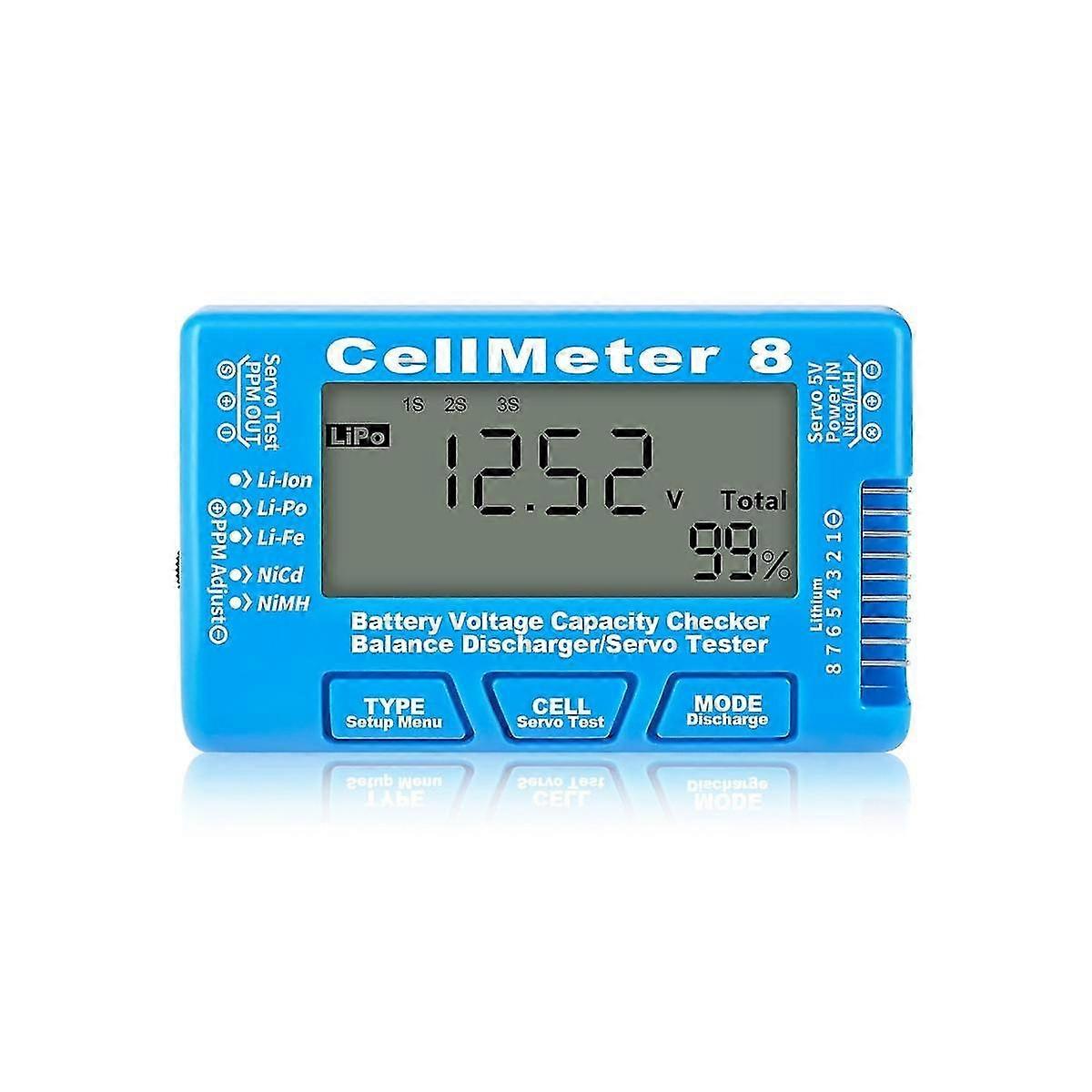 RC Cellmeter 8 Digital Battery Capacity Checker Controller Tester Voltage Tester for  NiMH Nicd Ce