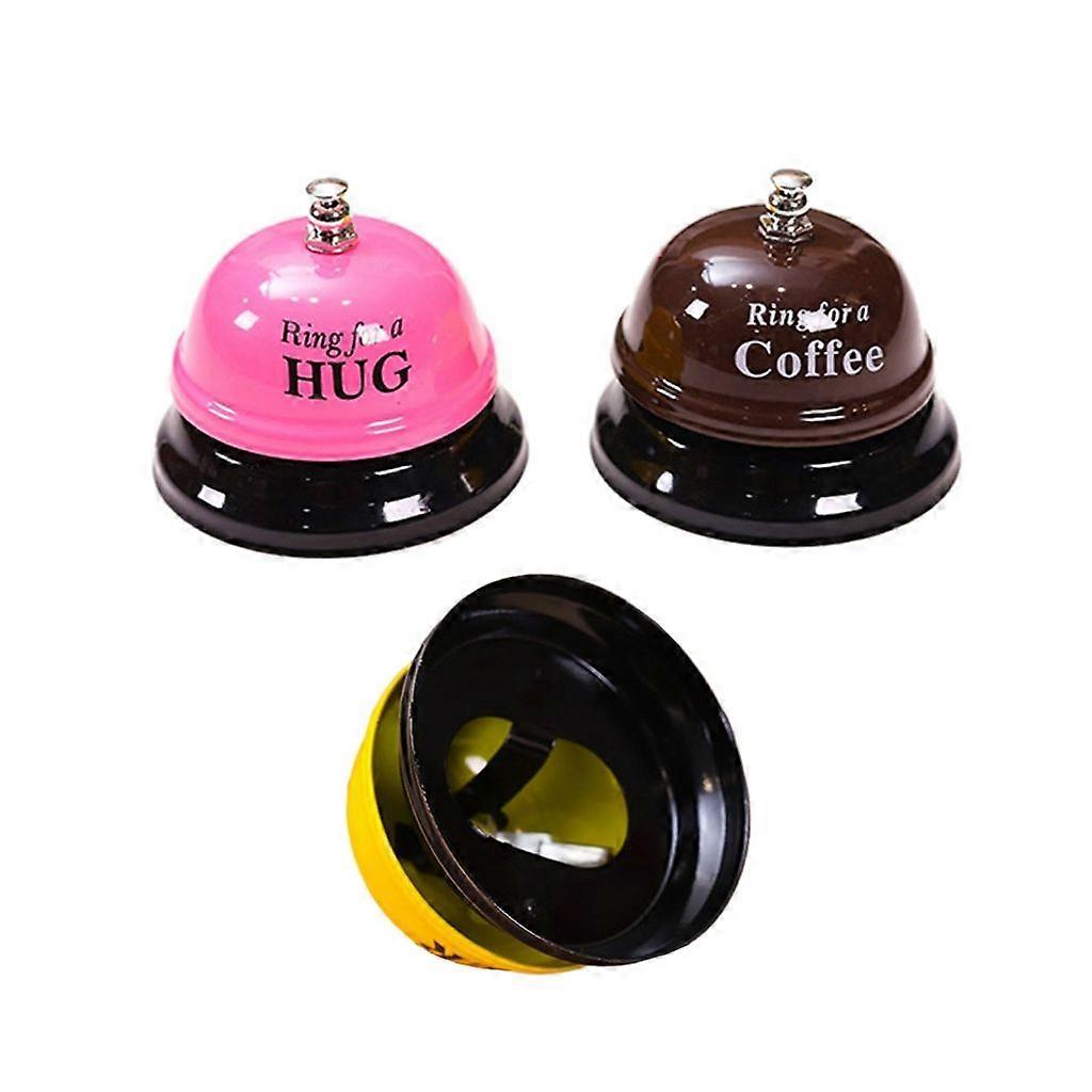 Pack of 3 Metal Bar Bells Reception Call Bells Desk Calls Bells Metal Material