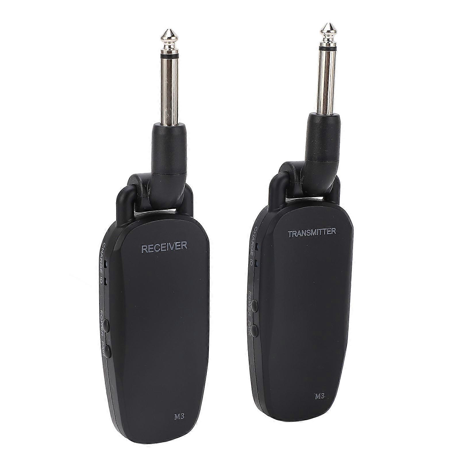 2.4G Wireless Guitar Audio System Transmitter Receiver Set for Electric Guitar Bass Built in Lithium Battery