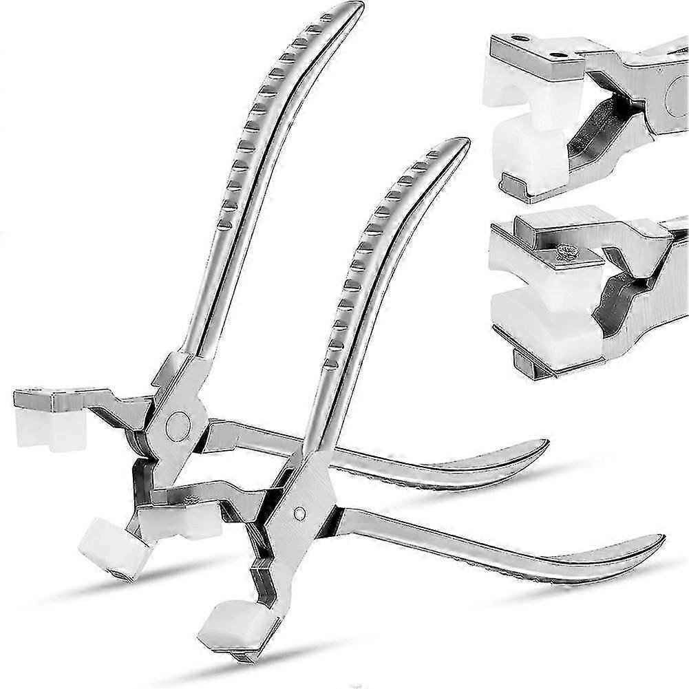 2 Pcs Stainless Steel Ring Bending Tool - Chain Nose Pliers for Ring Making