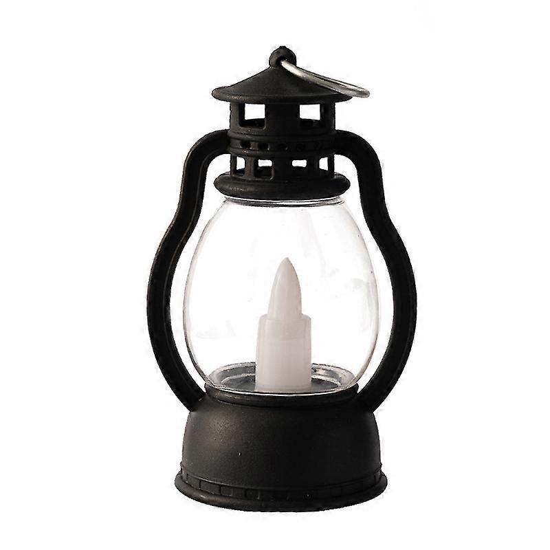 Retro Portable Kerosene Lamp Bar Home Christmas Decoration Lights, Color: Black