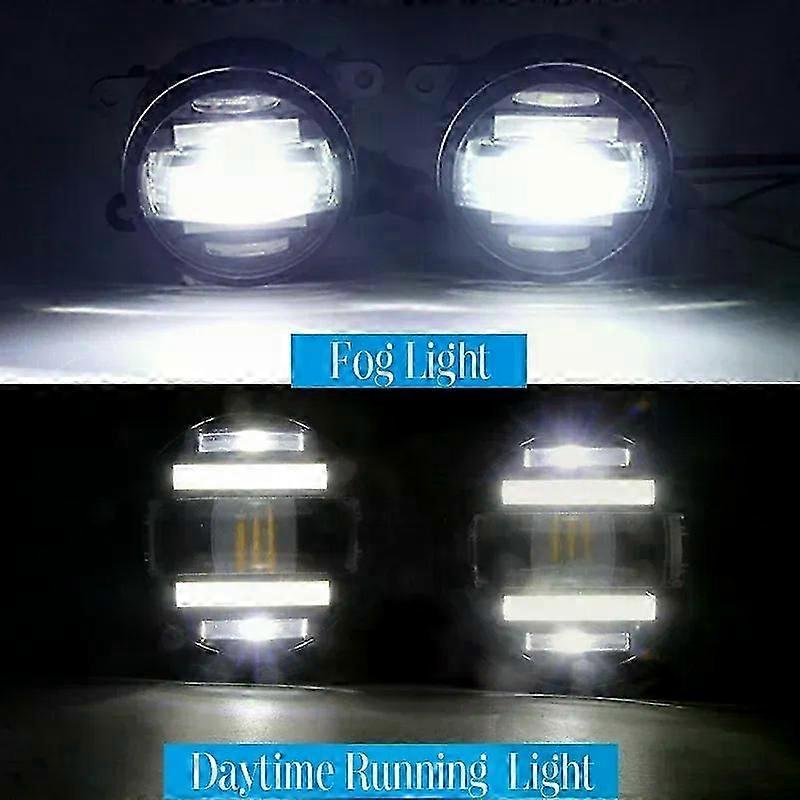 Compatible 2in1 Design Car Led Fog Light Assembly Drl For Citroen Spacetourer Dispatch 2016-2022 30w H11 Aluminum Fog Daytime Running Lamp