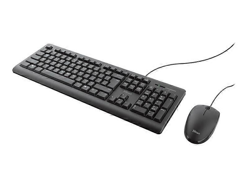 Trust TKM-250 - Set with keyboard and mouse - USB - Nordic - black