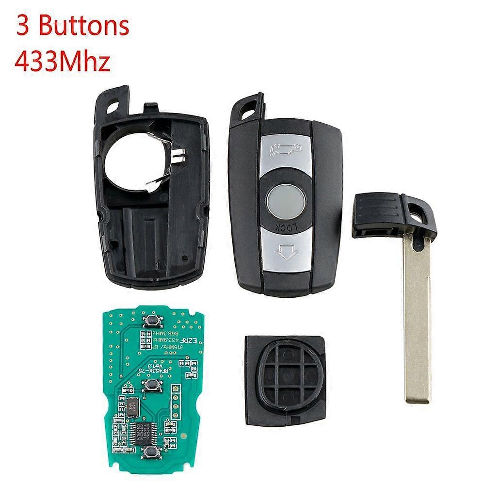 Car Smart Remote Key 3 Buttons Fit For 3/5 Series X5 X6 Cas2 Cas3 433Mhz