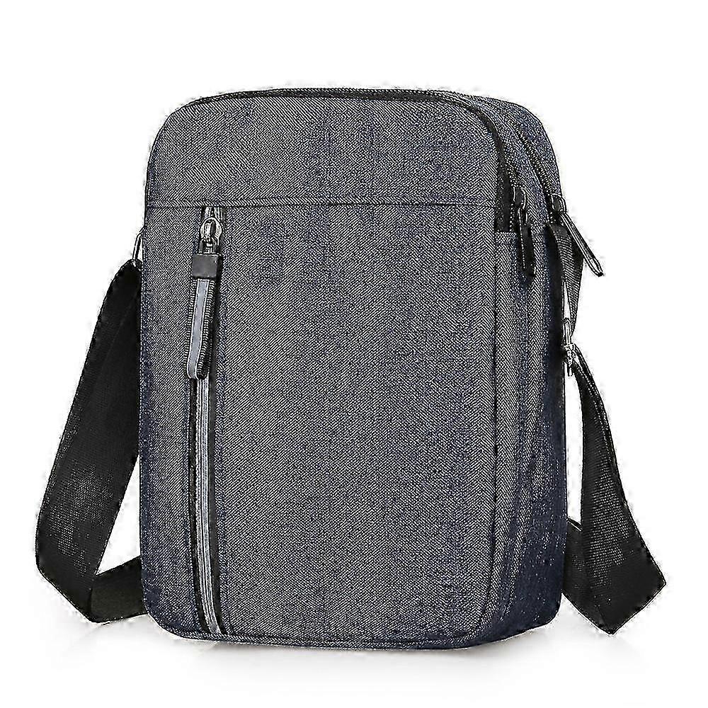 Men's Solid Adjustable Strap Shoulder Bag, Waterproof Cross-Body Messenger