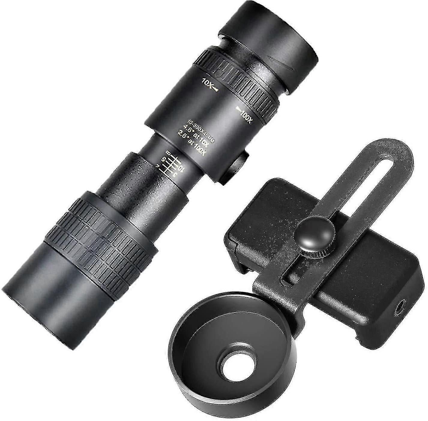 Fernglas 10-300x40mm Super Telezoom Monokular Teleskop Tragbar Mit Smartphone-Adapter Stativ