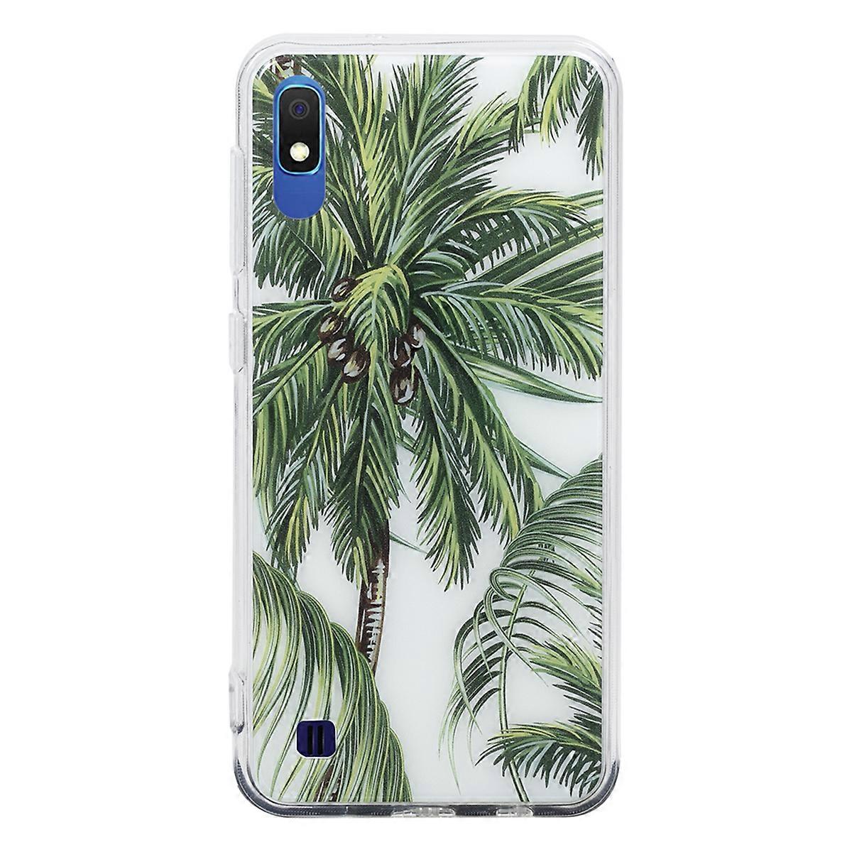 Hybrid Case for Galaxy A10 Palm Tress Design Elegant and Thin, Multicolour