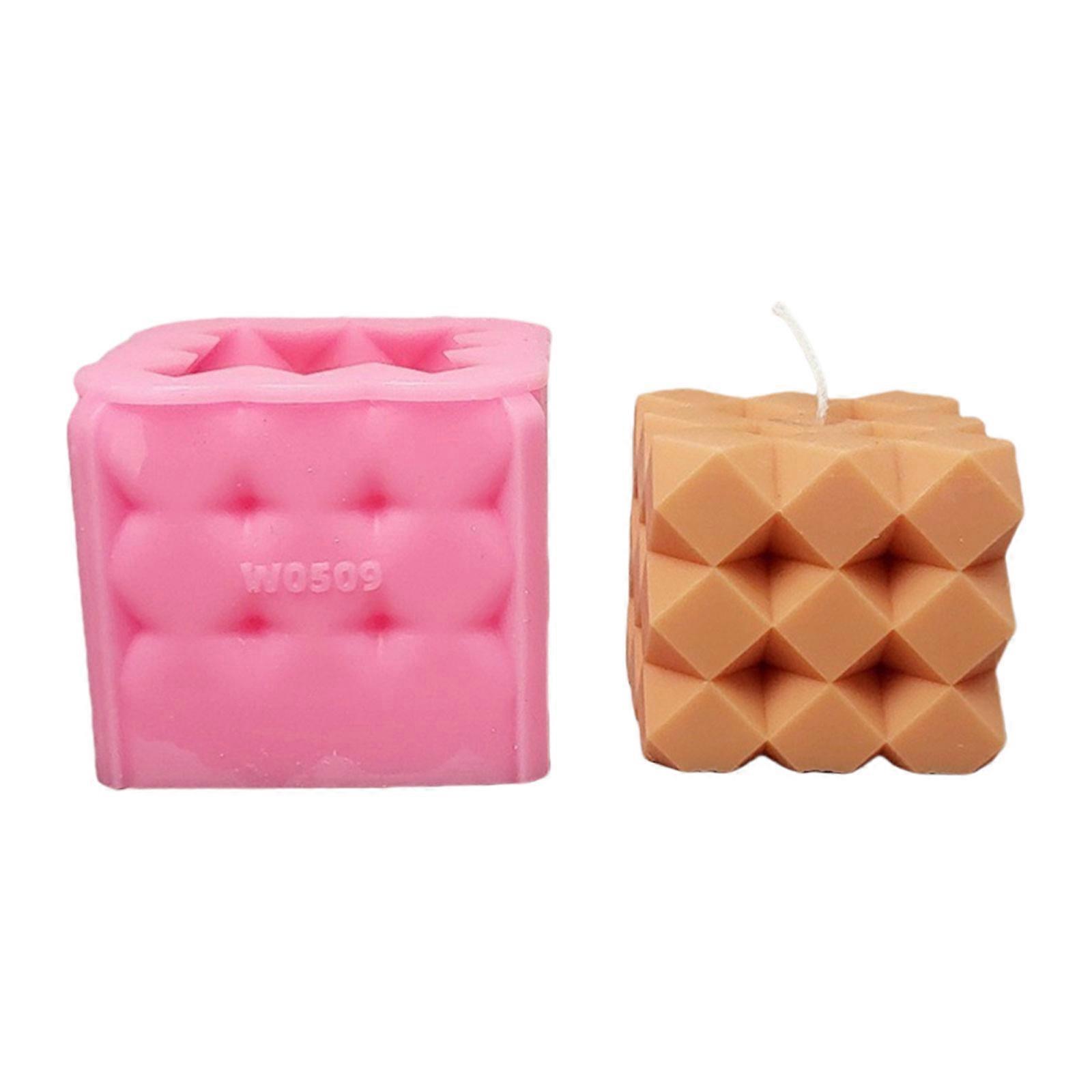 Silicone Moulds Cube Candle Molds Ornament Epoxy Resin Molds Handmade Plasters Molds Castings Molds for Candle Making