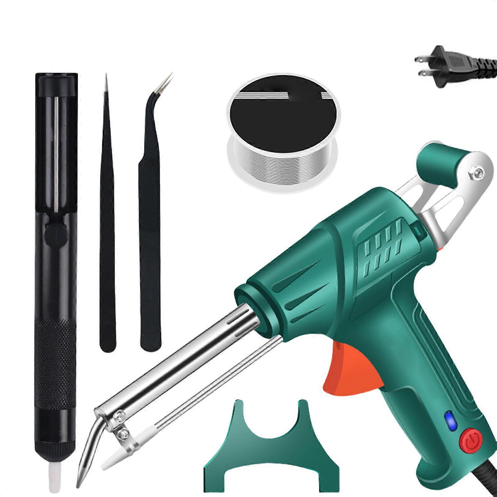 Automatic Soldering Iron Guns Set With Antidtatic Tweezer & Desoldering Pump Suitable For Home Use Professional Repairs