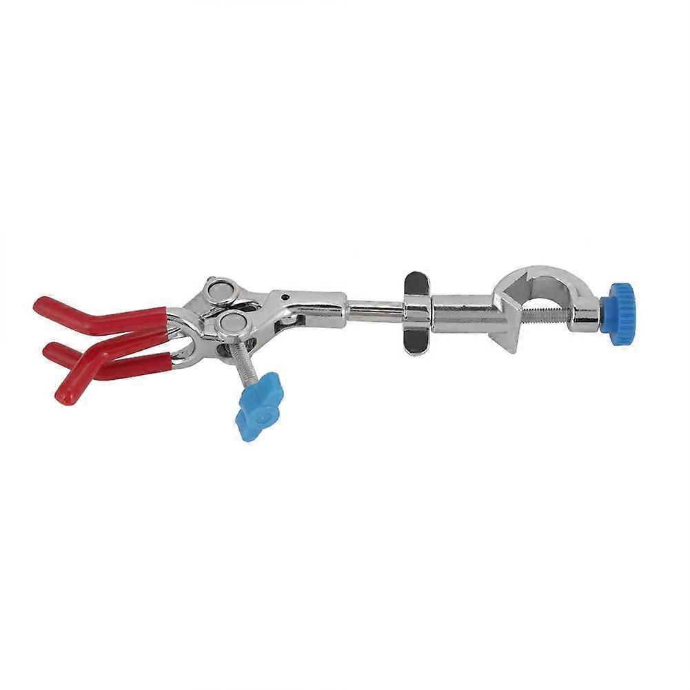 Lab Three Prong Clamp 22cm Adjustable Metal Flask Clamp for Test Tubes and Condensers Swivel Hardware 8.7in