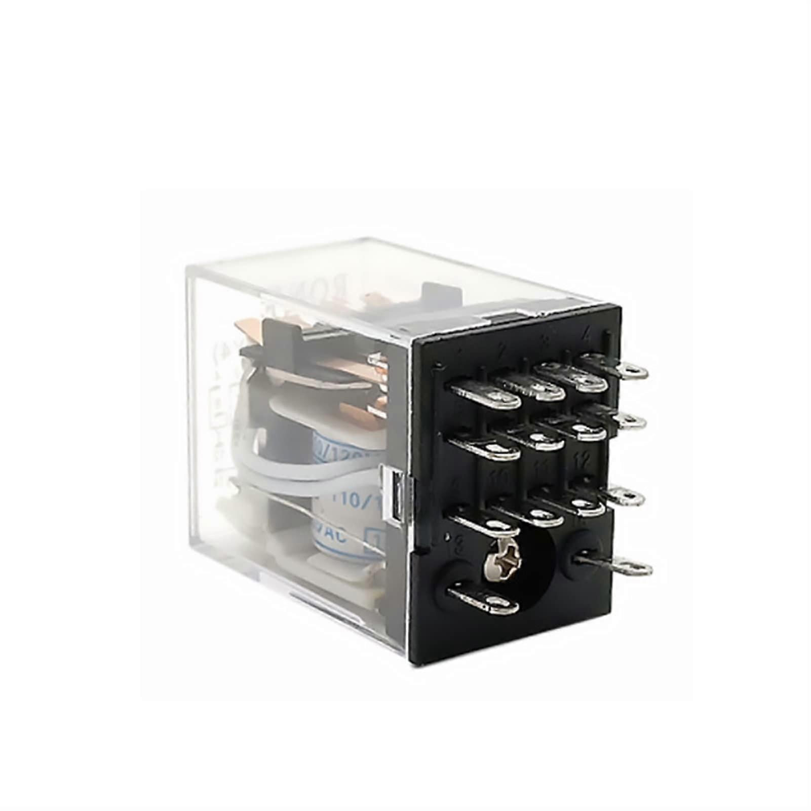 5Pcs HH54P MY4NJ DPDT Mini Electromagnetic Relay Switch with LED 14 Pins AC 110V 220V DC 12V 24V