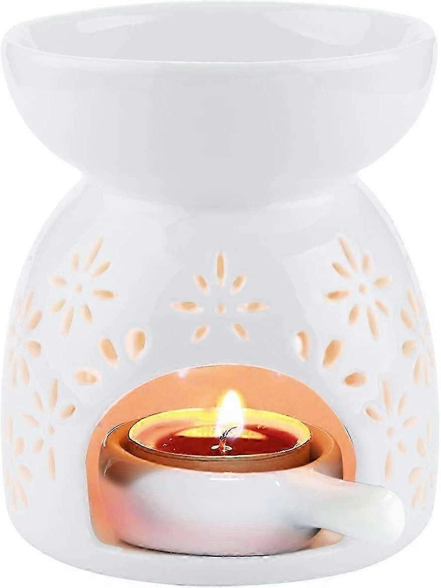 White Ceramic Aroma Burners Assorted Wax Warmer Aromatherapy Tarts Holder Candle Scented Diffuser Home Bedroom Decor Gift