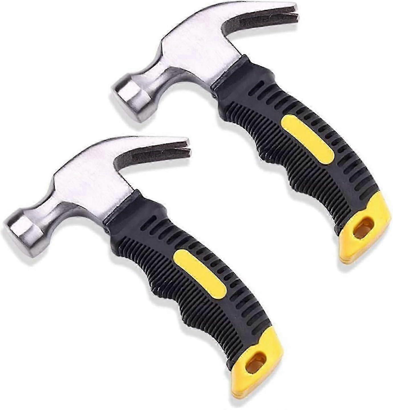 2pcs Claw Hammer With Non-slip Head With Soft Rubber For Diy Carpentry Repair