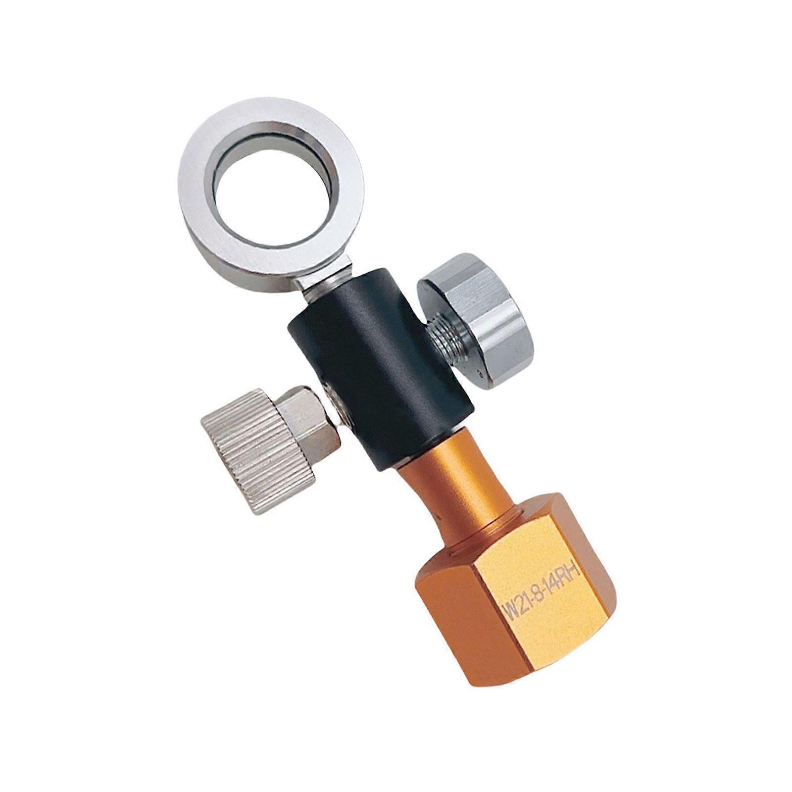Thread Converts Adapter CO2 Metal CO2 Filling Adapter Bottle Refill Adapter with Relief Valves Suitable for CO2 Beverage