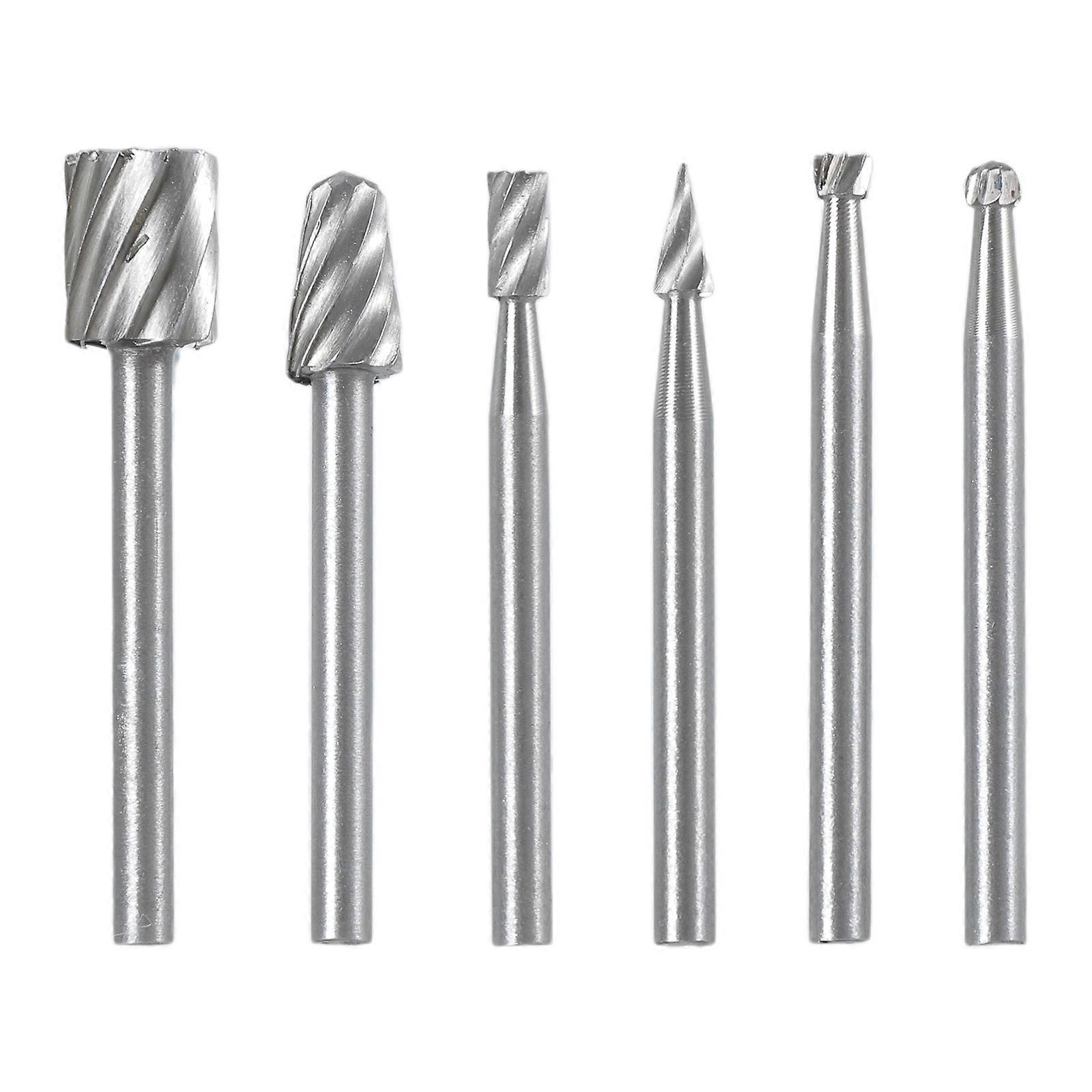 6pcs HSS Routing Router Grinding Bits Burr For Rotary Tool  for  Mini New Multicolor
