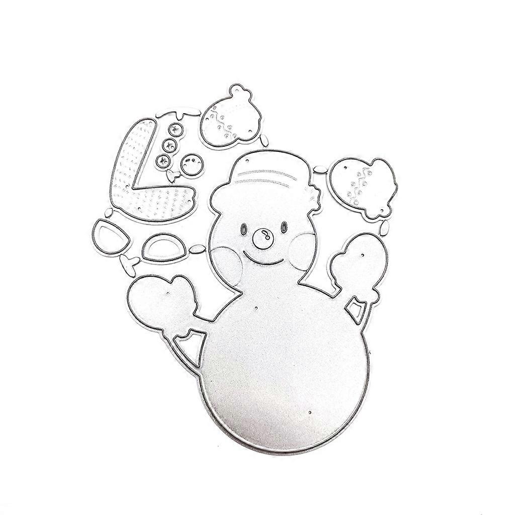 Χριστουγεννιάτικες χαριτωμένες μεγάλες χιονάνθρωποι από ανθρακούχο χάλυβα, μήτρες κοπής, DIY, λεύκωμα φωτογραφιών, ανάγλυφη εκτύπωση, κάρτες χαρτιού, κατασκευή στένσιλ, πολύχρωμα