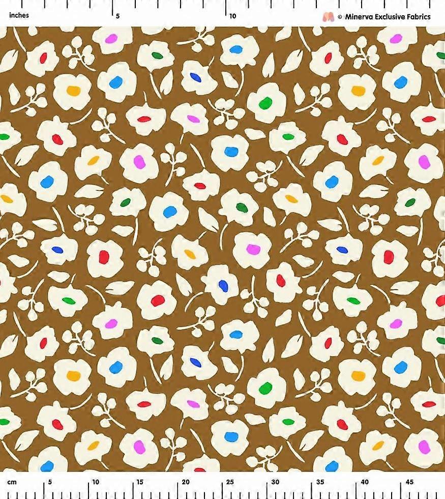 Minerva Exclusive Satin, Charmeuse Fabric - Jewel Blooms - per metre