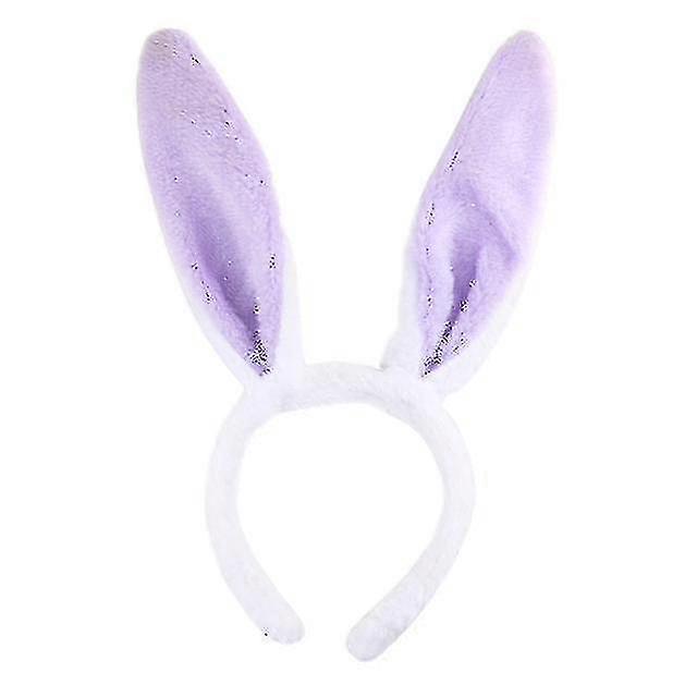Soft Plush White Rabbit Ears Headband