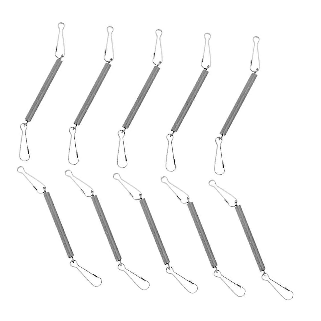 Drinking Fountain For Rabbits 10-Pack Stainless Steel Silver With Fixed Spring Metal Cage Hook Carabiner Hook