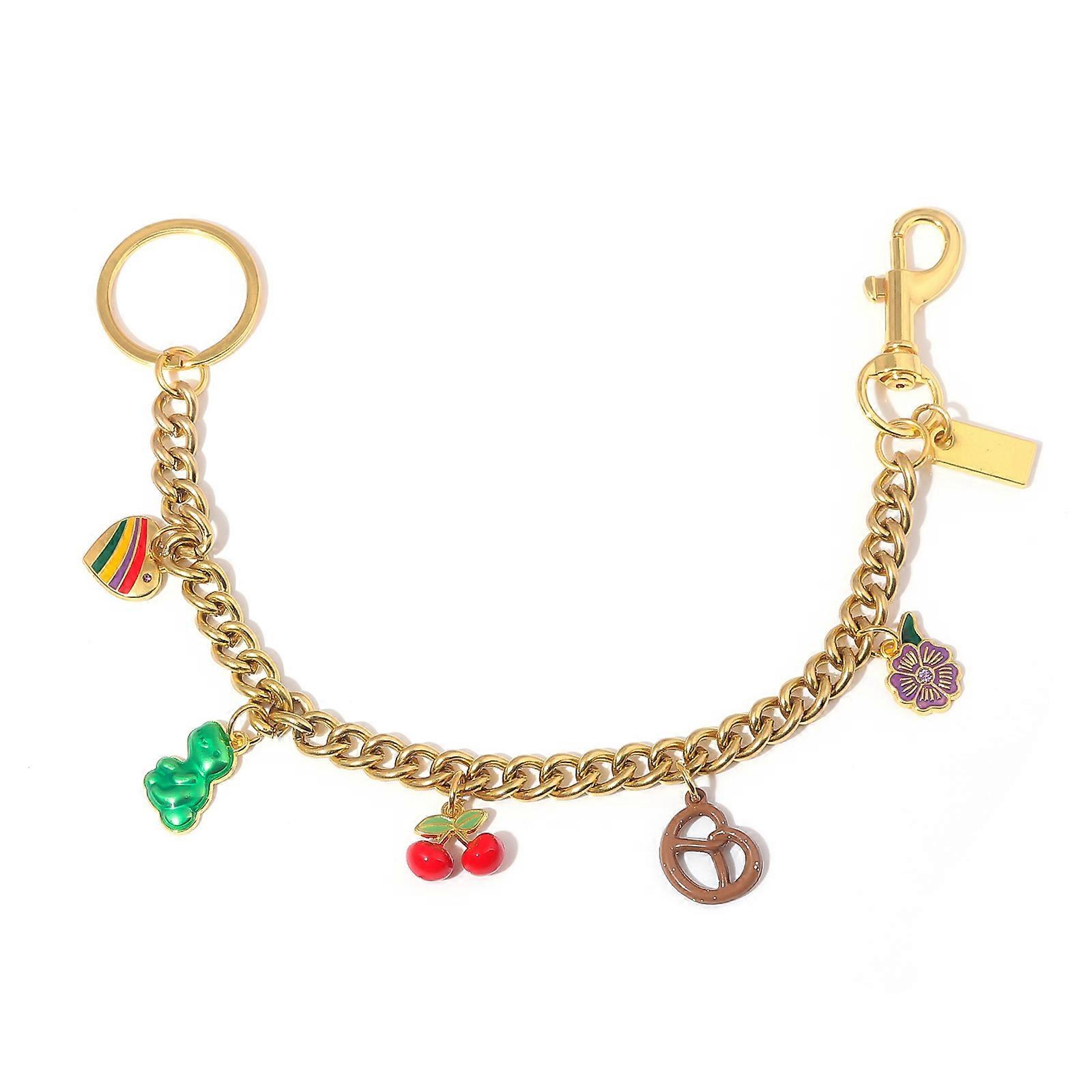 Trendy Cherry Keychain for Bag and Car with Elegant Dinosaur/Butterfly Handmade Key Chain Unique Souvenir Gifts