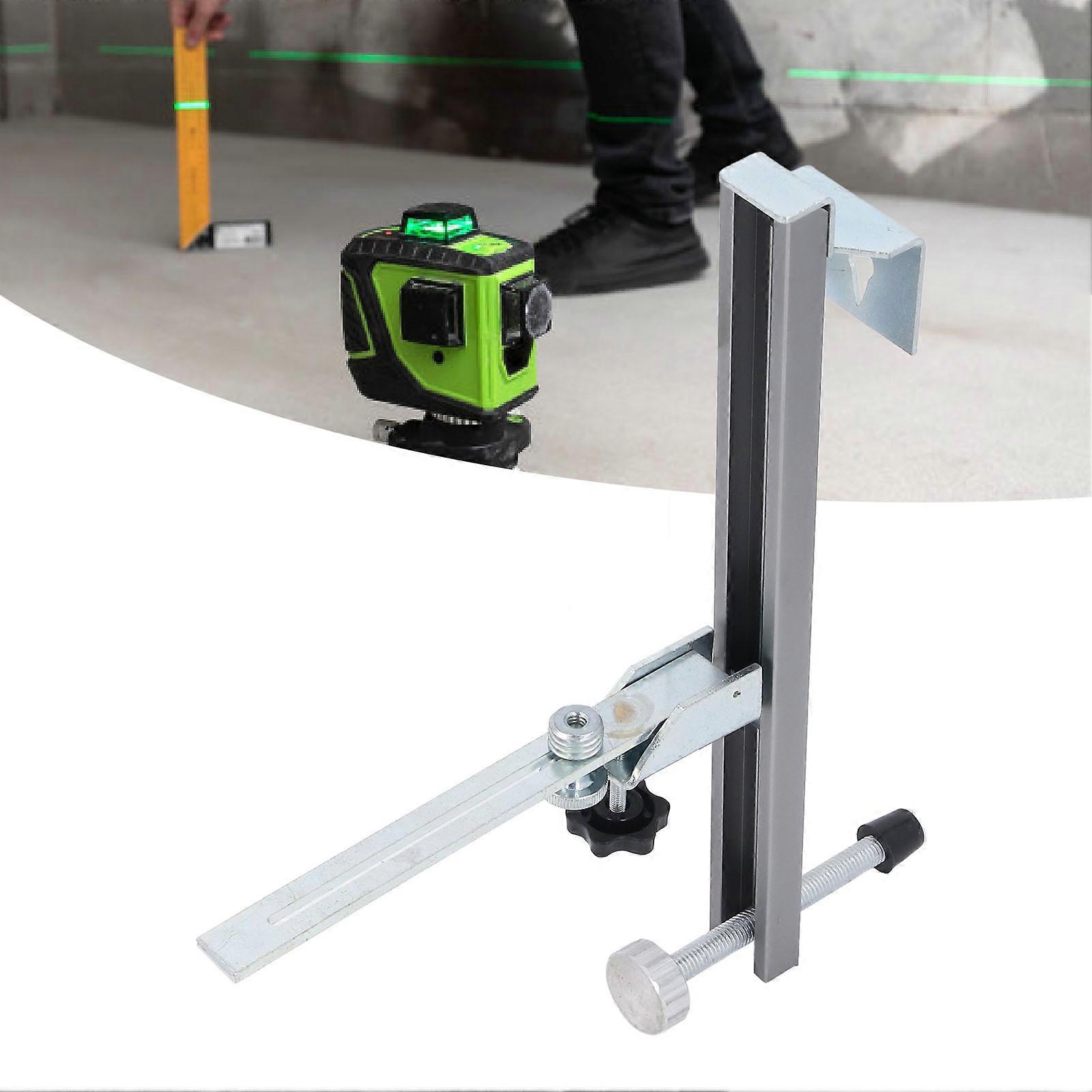 Adjustable Aluminum Level Tool Wall Mount Bracket 295mm with Bubble and Thread Adapter