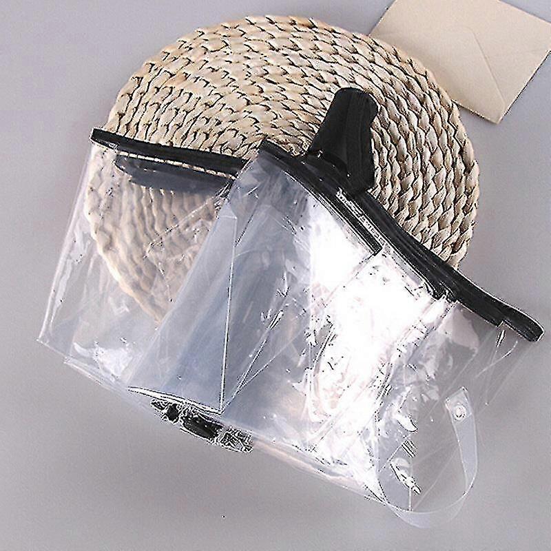 Windproof Transparent Folding Umbrella for Rain & Sun Protection
