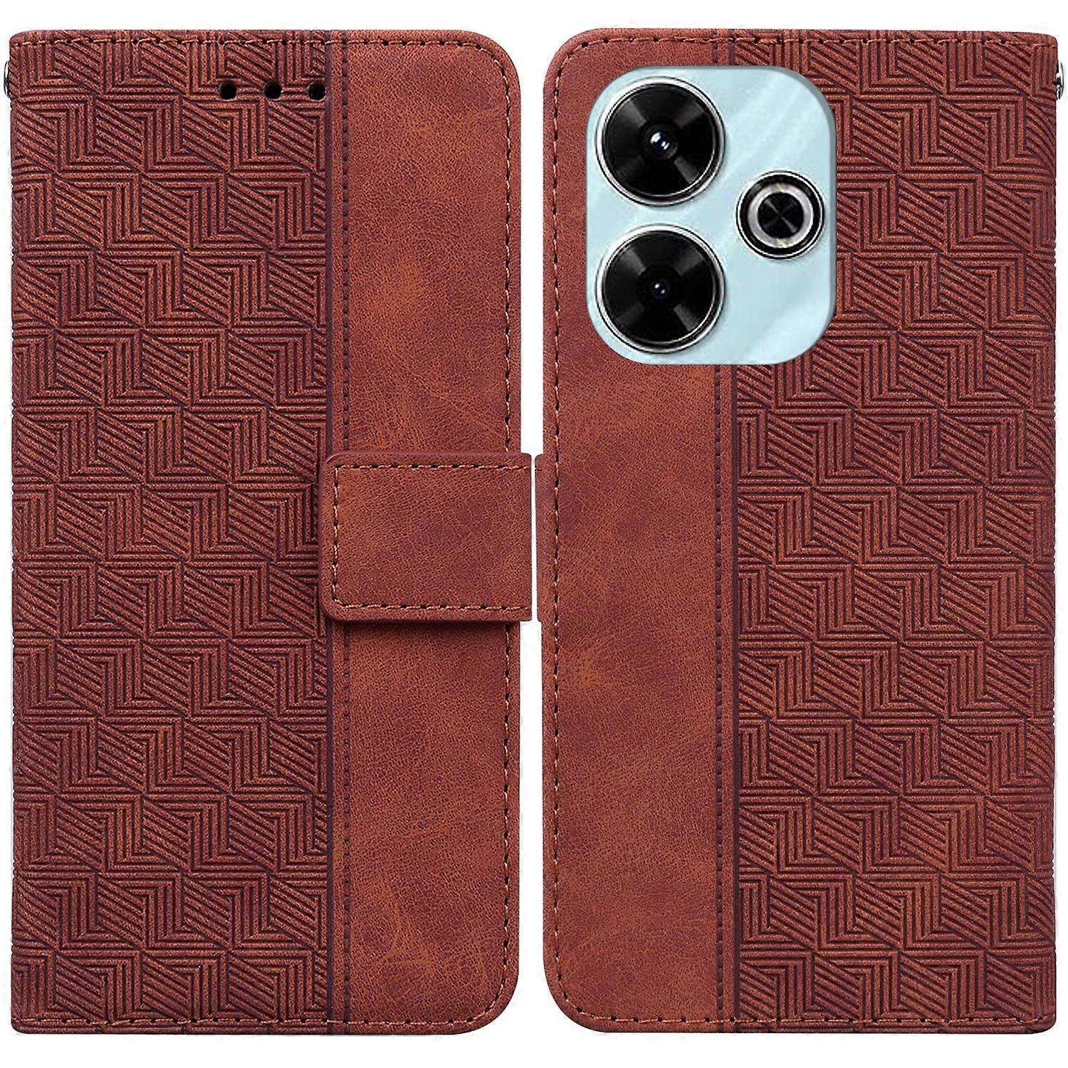 Geometric Embossed Leather Phone Case
