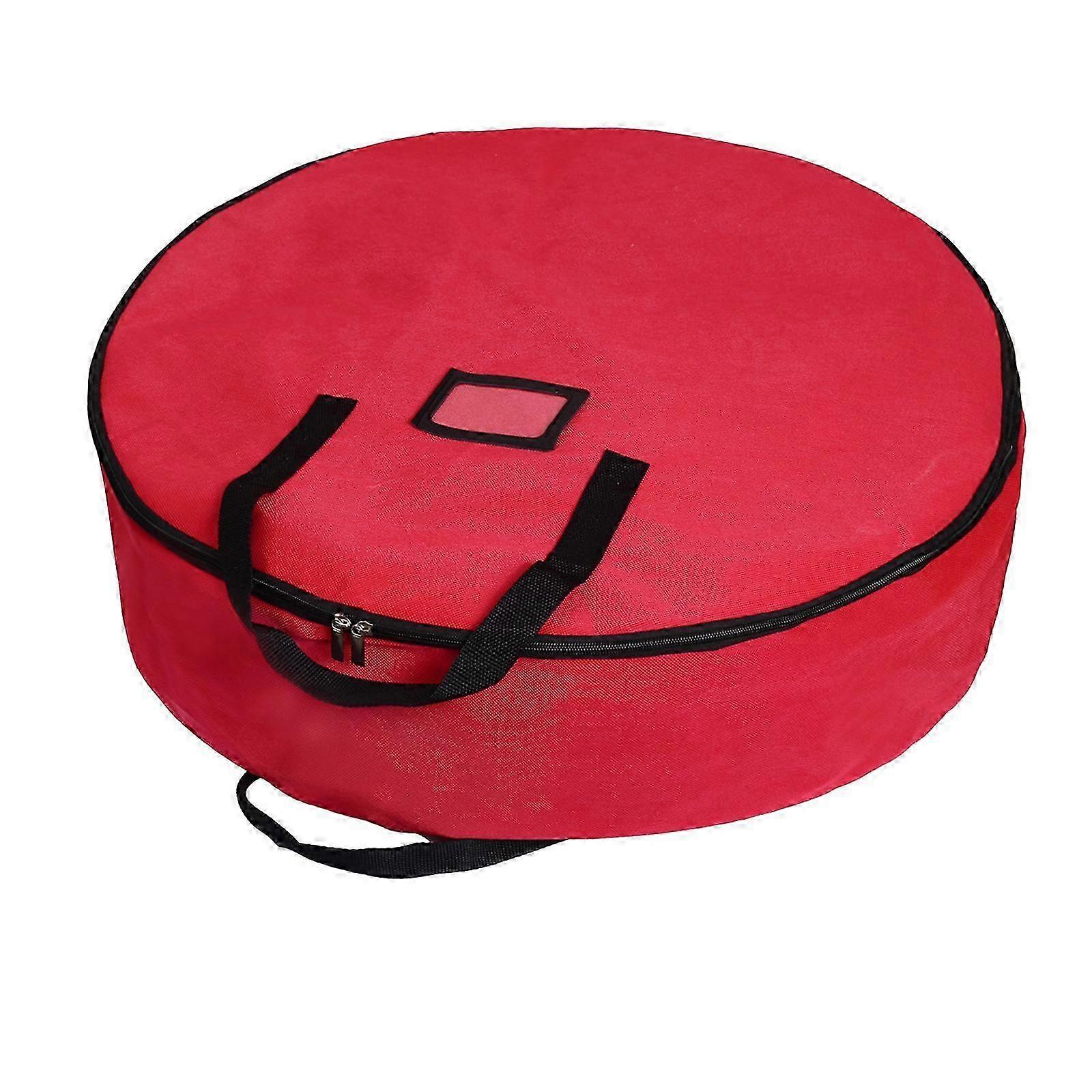 Christmas Wreath Storage Bag for Holiday Decor with Handles and Storage Holder for Easy Organization