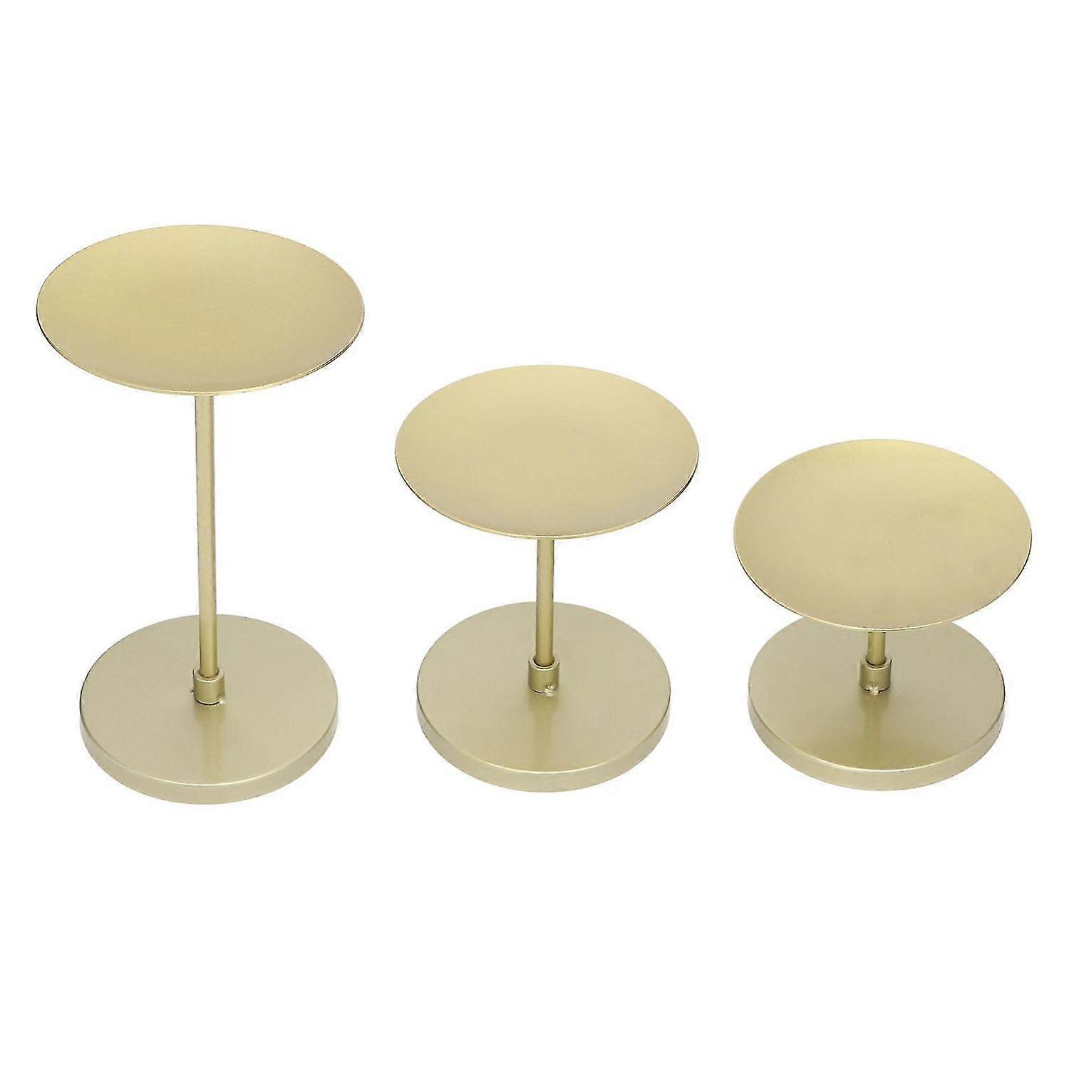 Gold Column Candlestick Double-Sided Use Rust-Proof Iron Living Room Candlestick