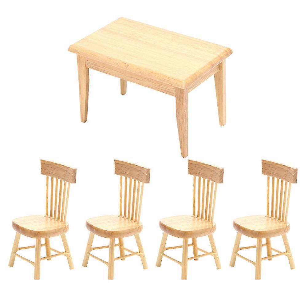 Ivory Mini Table and Chair Set for Decor Plastic Smooth Surface 1 Set