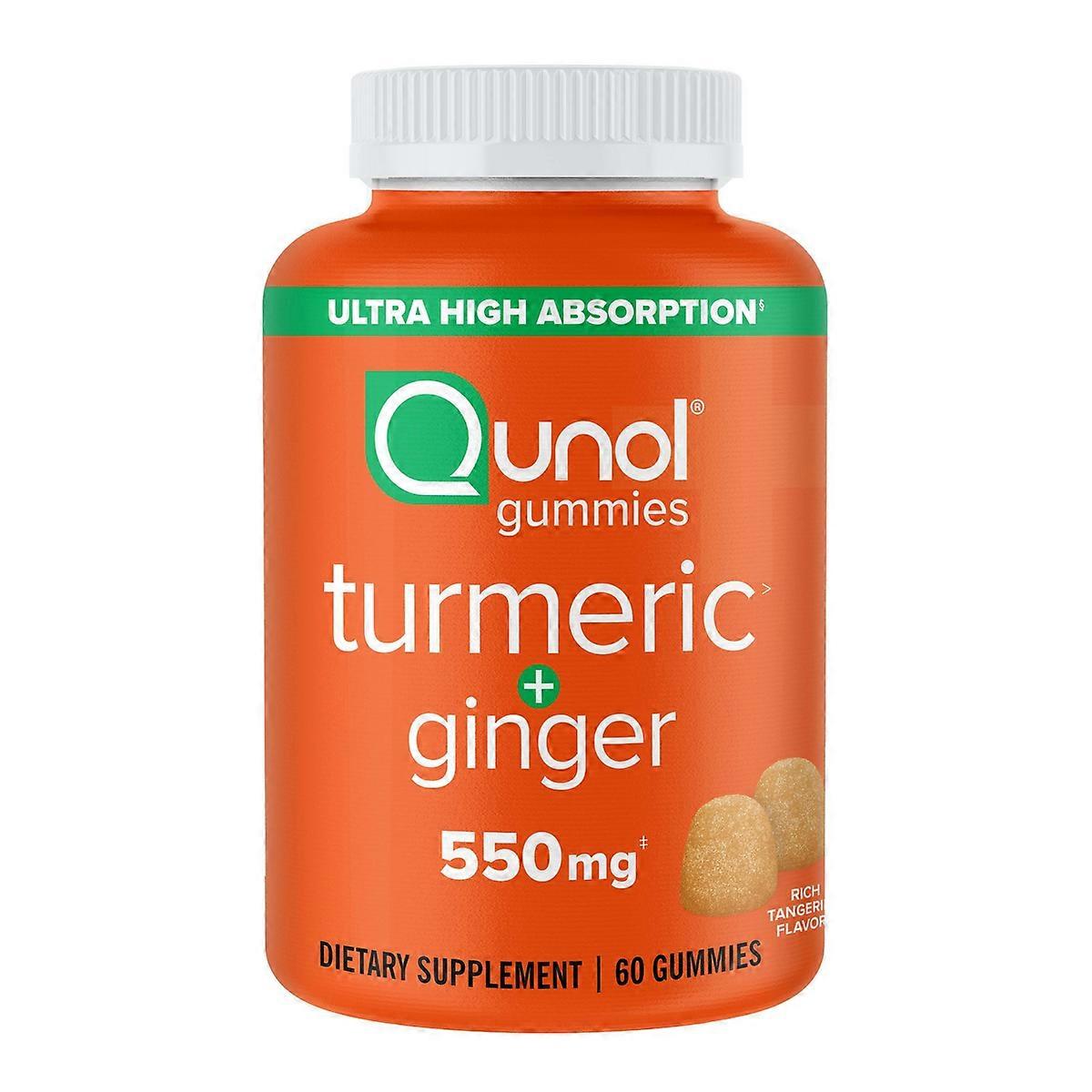 Qunol Turmeric + Ginger Vitamin Vegan Gummies - 60ct
