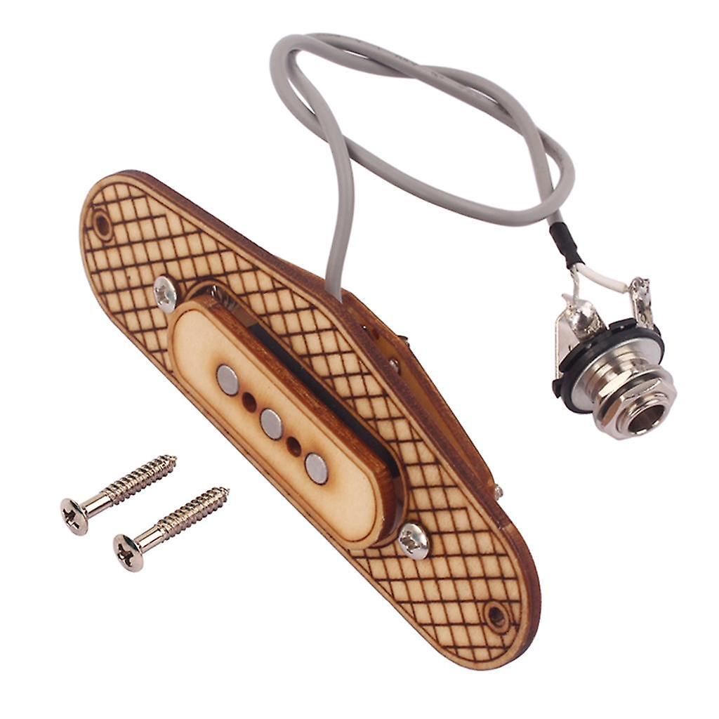 3 Poles Pickup+Surround Maple Frame+Jack Socket Wire for 3-String Cigar Box