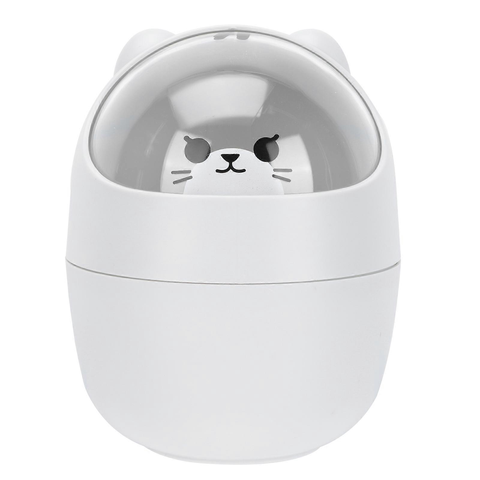Cute Cat Design Mini Trash Can, Small Desktop Waste Bin with Lid for Home and Office, Compact Garbage Organizer