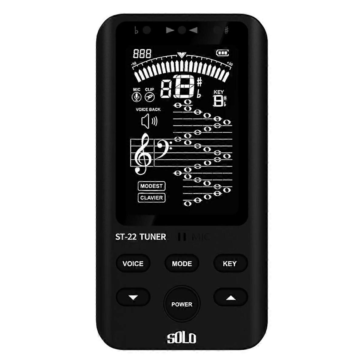 SOLO -22 Metronome for Rechargeable Digital Tuner with Following Sound and Shielding Variable Guita