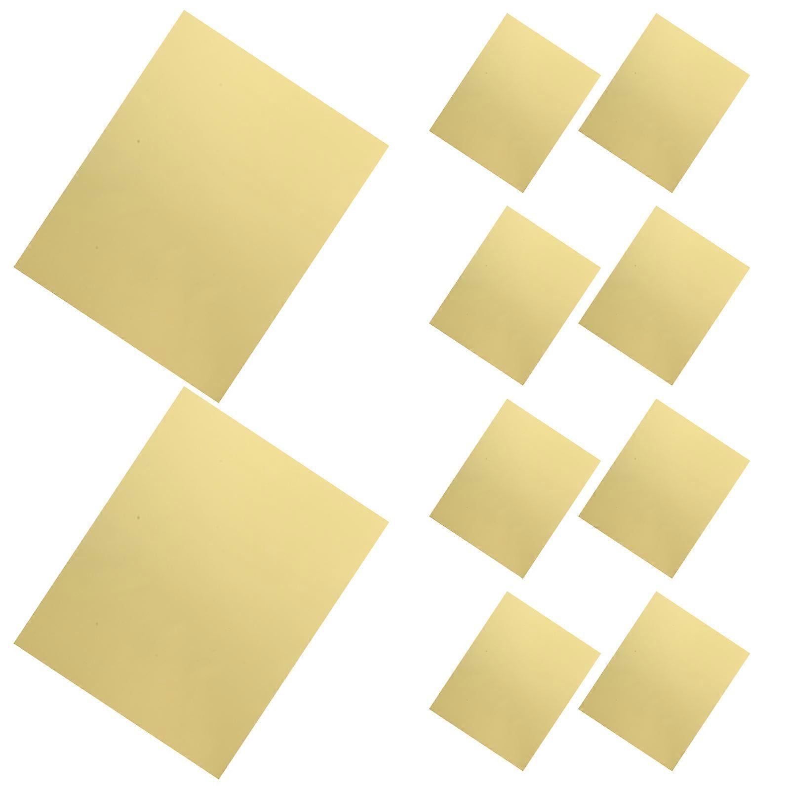 Gold Metallic Paper Cardstock Sheets Rectangular Diy Projects For Supplies Golden 10Pcs