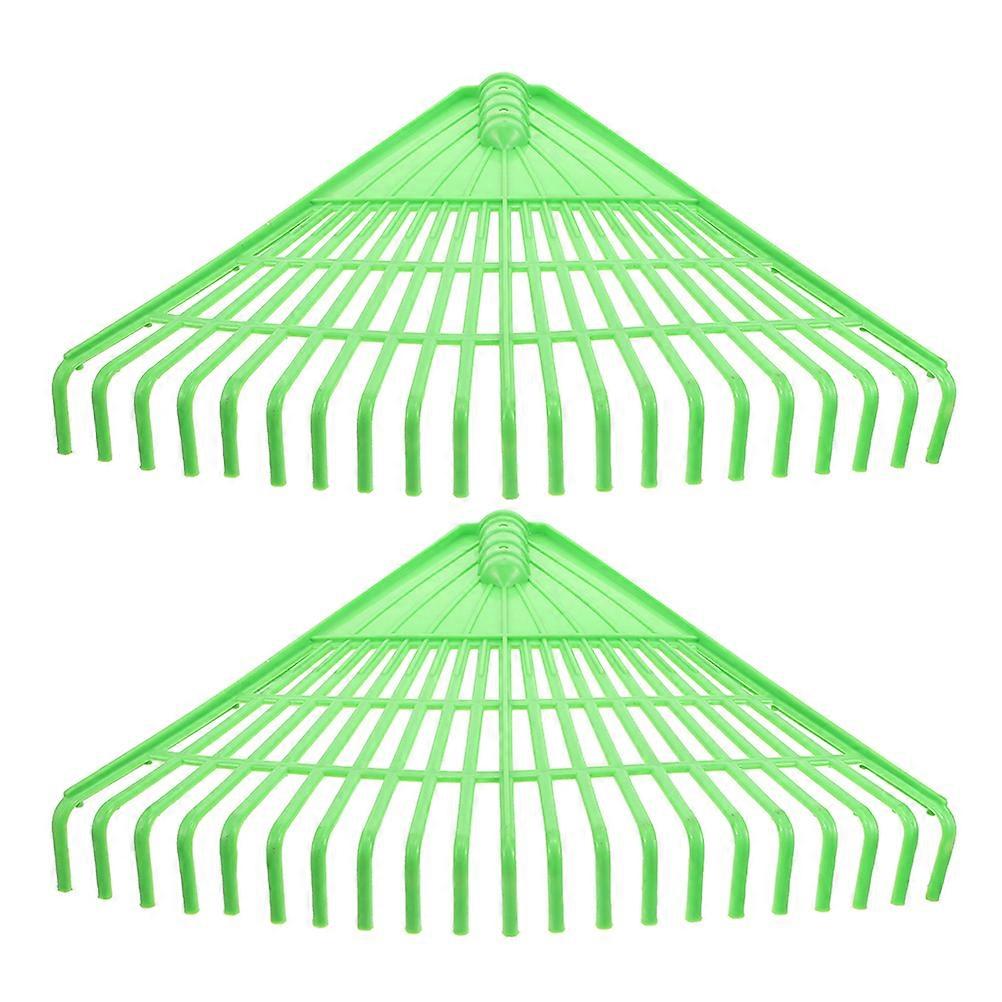 Plastic Rake for Leaves Garden Yard Tool Simple Design for Farmers 40.50X32.00X4.50CM 2Pcs