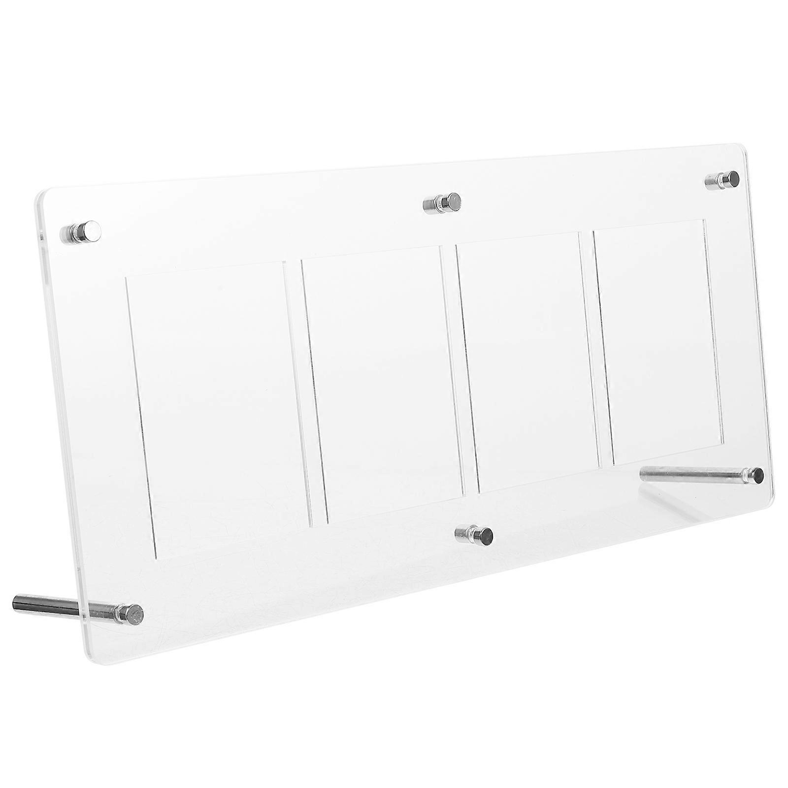 Trading Card Display Organizer Acrylic Frame Holder Transparent 34.50X15.00X0.60CM For Card Collectors Storage 1Set