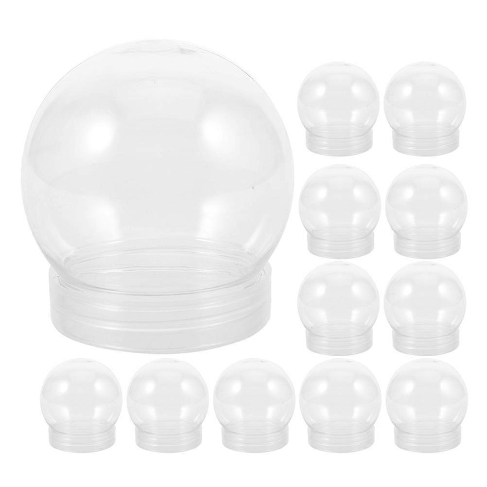 24pcs Clear Plastic DIY Water Globes for Christmas Crafts – Snow Globe Kit with Smooth Surface for Creative Holiday Decoration Projects