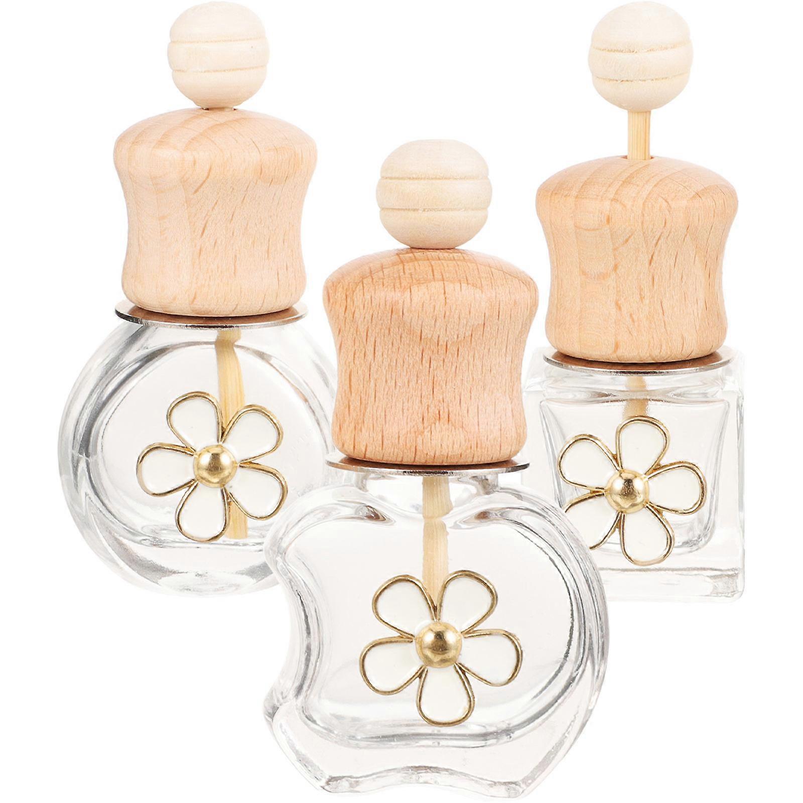Aromatherapy Car Air Freshener Decorative Car Diffusers Glass Material 3Pcs